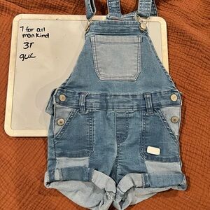 7 For All Mankind Kids Overalls - Classic Blue